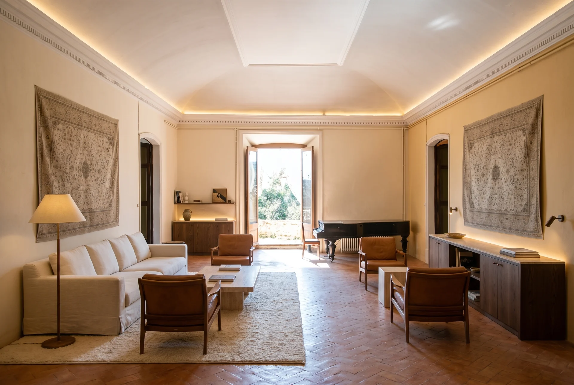 Historic salon: proposed renovation, AI-generated concept