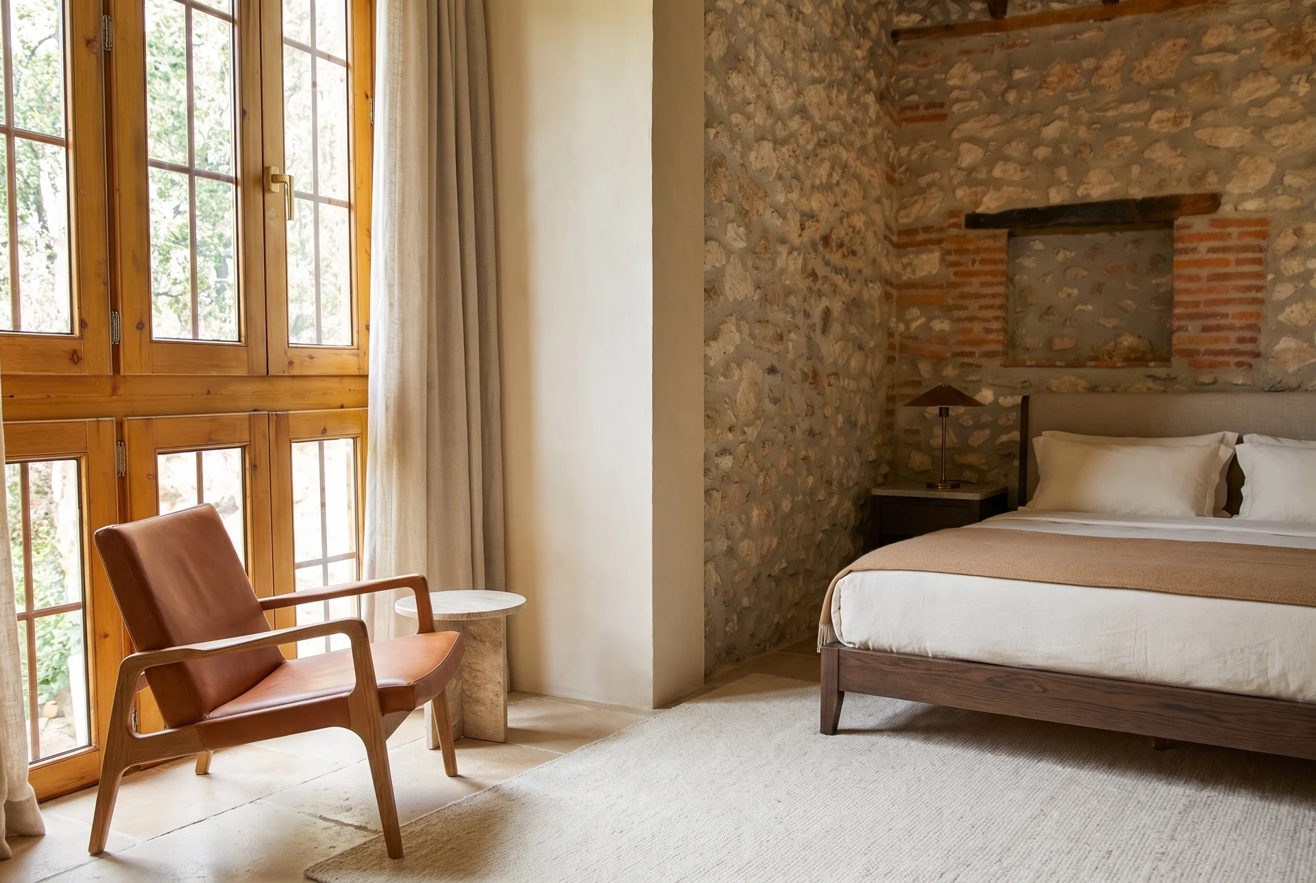 Cortijo palacete guest suite: proposed renovation, AI-generated concept